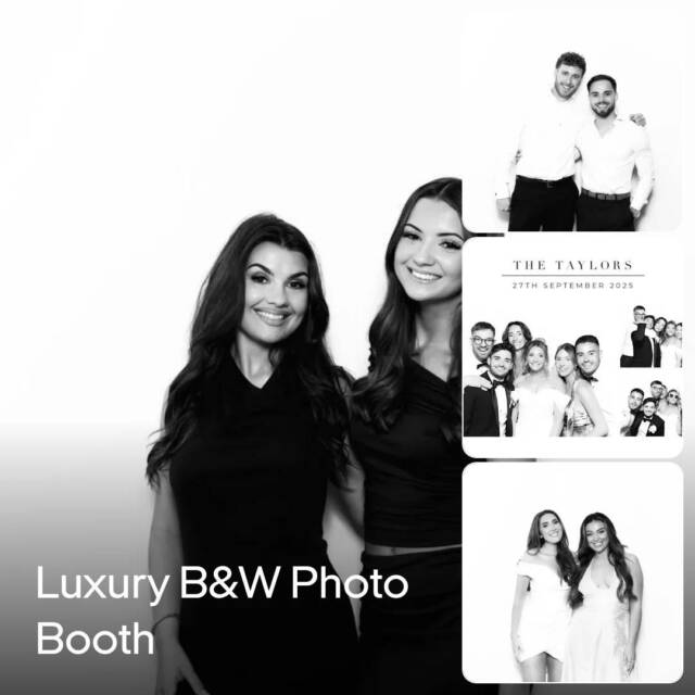 Capture the glamour of Hollywood right at your event! 🌟✨ Create unforgettable memories with our luxe B&W photo booth. Tap to elevate your experience! 📸 #SelfieStarGlam #LuxuryPhotoBooth #HollywoodGlam #EventInspo