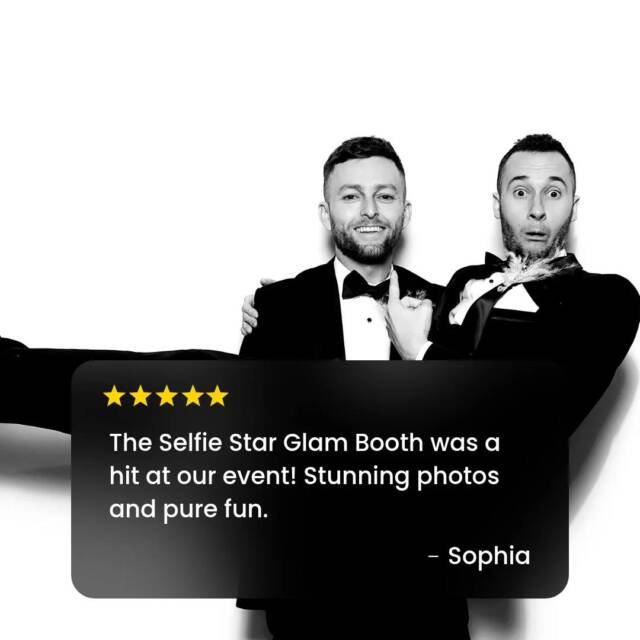 Step into your own Hollywood moment 🎬✨ Capture timeless glam & make your event unforgettable! Save this for your next big bash! #GlamGoals #SelfieStarGlam #BWPhotoBooth #LuxuryEvent #HolidayParty2023