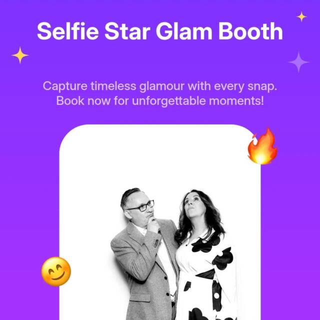 Capture the A-list glam at your event! ✨📸 Transform memories into timeless Hollywood magic. Link in bio to book your Selfie Star moment! #SelfieStarGlamBooth #LuxuryPhotoBooth #HollywoodGlamour #EventGoals